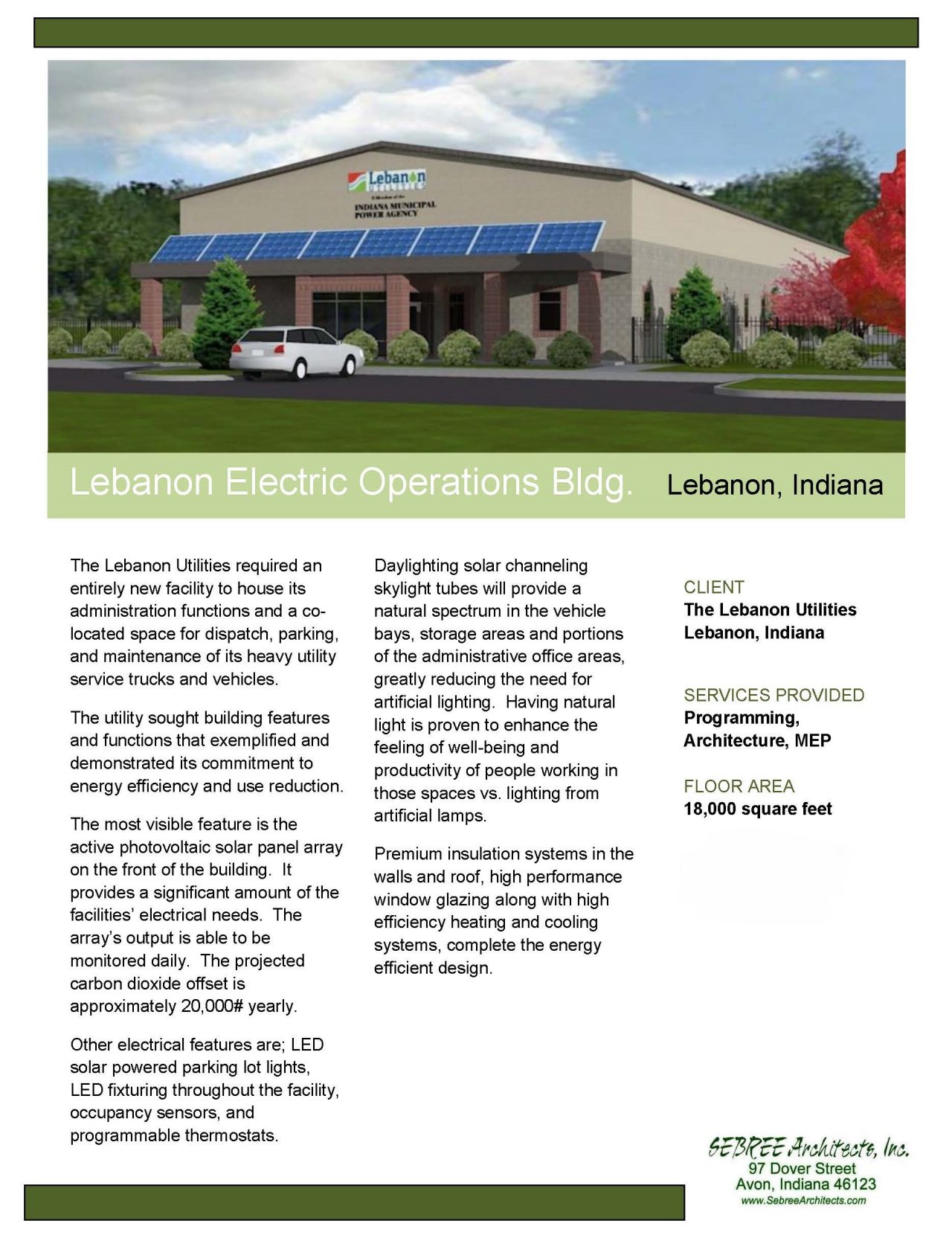 FYI New Electric Operations Building Information Lebanon Utilities